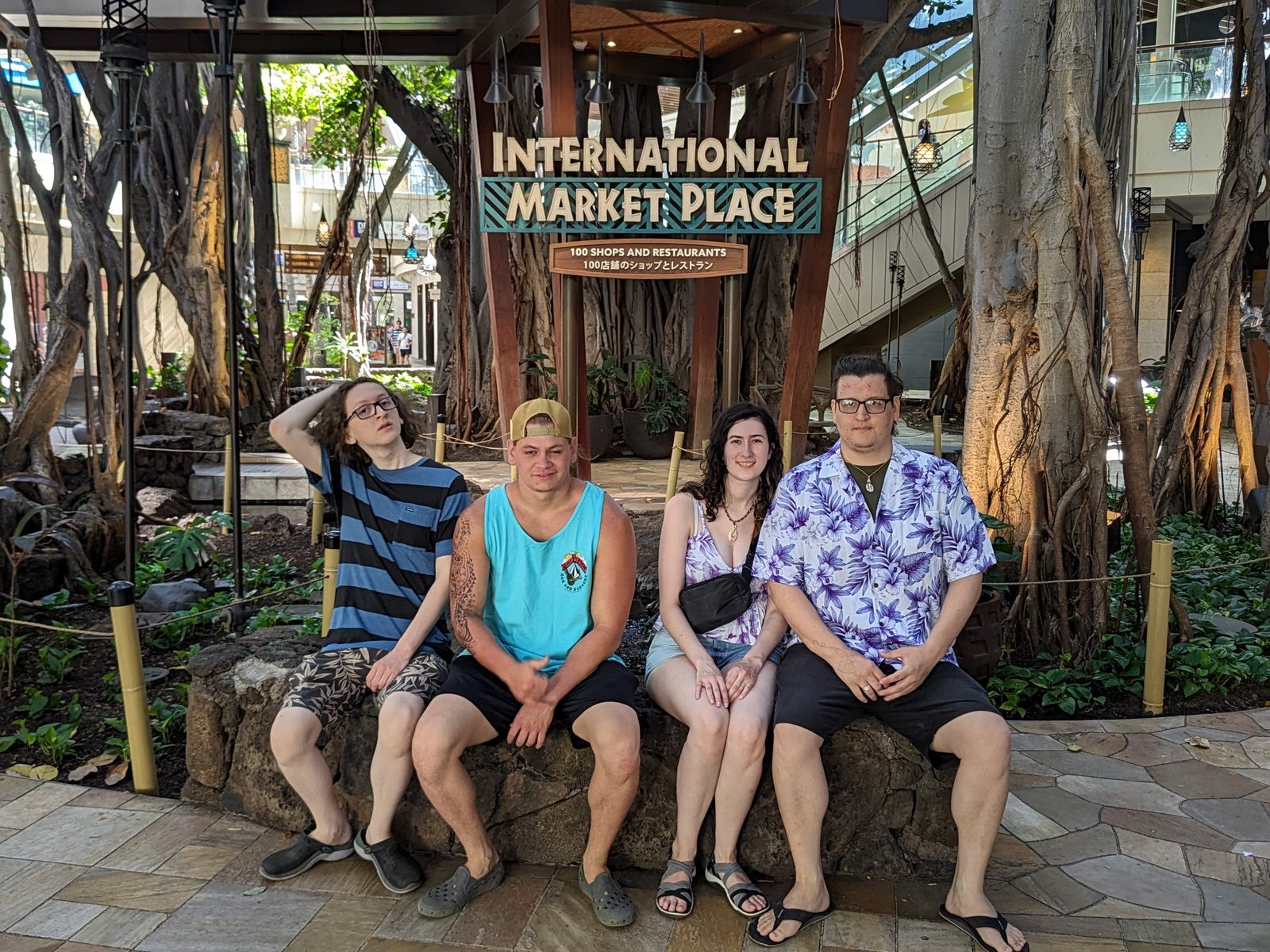 The International Market Place sign under the banyan tree in Waikiki, May 2024